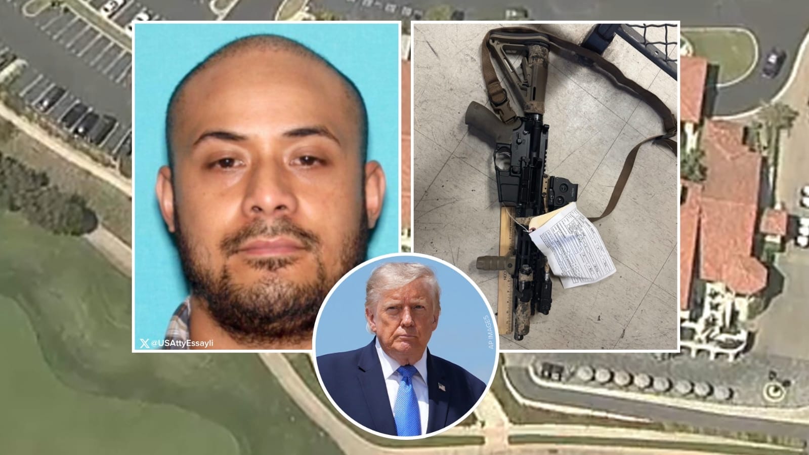 Jelang Kunjungan Presiden Trump, Pria Bersenjata Ditangkap di Lapangan Golf Los Angeles